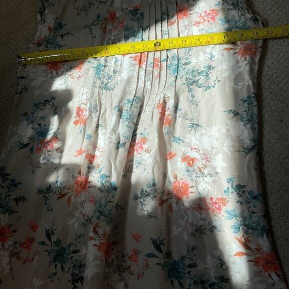 Sundance Floret Linen Blend Floral Shift Dress Size Medium Grey Blue Pink White - Picture 8 of 11